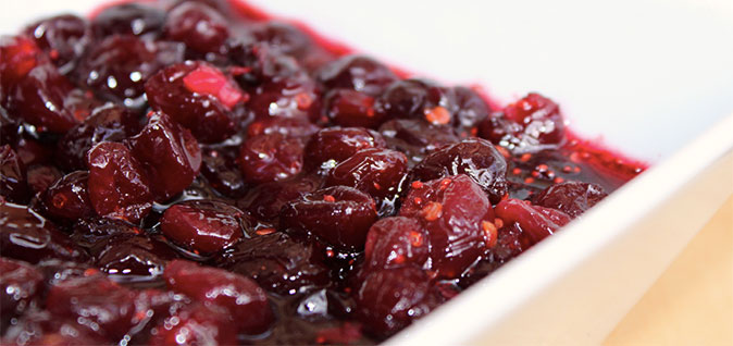 Receta de la salsa de arándanos